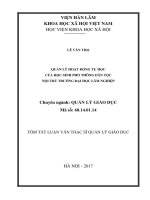 Quản lý hoạt động tự học của học sinh Phổ thông Dân tộc Nội Trường Đại học Lâm nghiệp (tt)