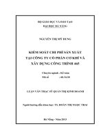 Kiểm soát chi phí sản xuất tại công ty cổ phần cơ khí và xây dựng công trình 465