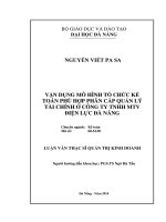 Vận dụng mô hình tổ chức kế toán phù hợp phân cấp quản lý tài chính ở công ty TNHH MTV điện lực Đà Nẵng.