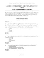 Modern portfolio theory and investment analysis 9th edition elton test bank 