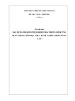 Xây dựng mô hình thí nghiệm nhà thông minh ứng dụng trong môn học thực hành vi điều khiển nâng cao