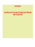 BÀI GIẢNG điện tử KINH tế PHÁT TRIỂN   CHUYÊN đề SAU đại học   CHUYỂN DỊCH cơ cấu KINH tế TRONG PHÁT TRIỂN nền KINH tế QUỐC dân