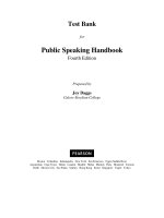 Public speaking handbook 4th edition beebe test bank 
