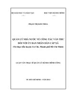 Luận Văn - Quản lý nhà nước về Văn thư lưu trữ đối với Ủy ban nhân dân cấp xã