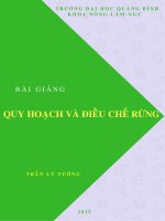 Bài giảng quy hoạch và điều chế rừng 