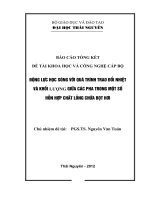 Động lực học sóng với quá trình trao đổi nhiệt và khối lượng giữa các pha trong một số hỗn hợp chất lỏng chứa bọt hơi 