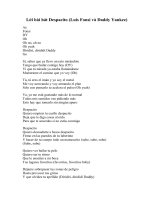 Lời bài hát despacito của Luis Fonsi và Daddy Yankee