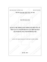 Quản lý hệ thống giao thông xét đến yếu tố tiếp cận của người khuyết tật trên địa bàn quận hoàng mai, thành phố hà nội (tt) 