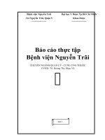 Báo cáo thực tập bệnh viện nguyễn trãi