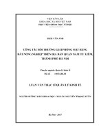 Công tác bồi thường giải phóng mặt bằng đất nông nghiệp trên địa bàn quận Nam Từ Liêm, thành phố Hà Nội (Luận văn thạc sĩ)