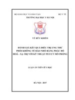 Đánh giá kết quả điều trị ung thư phổi không tế bào nhỏ bằng phác đồ hóa - xạ trị với kỹ thuật PET-CT mô phỏng (FULL TEXT)
