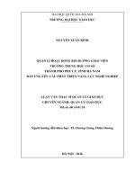 Quản lí hoạt động bồi dưỡng giáo viên trường trung học cơ sở trên địa bàn thành phố phủ lý, tỉnh hà nam (tt) 