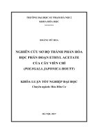 Nghiên cứu sơ bộ thành phần hóa học phân đoạn ethyl acetate cây viễn chí polygala japonica houtt (2017) 
