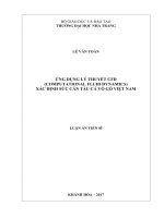 Ứng dụng lý thuyết CFD (Computational Fluid Dynamics) xác định sức cản tàu cá vỏ gỗ Việt Nam.