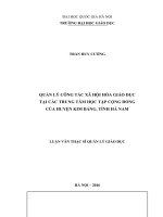 Quản lý công tác xã hội hóa giáo dục tại các trung tâm học tập cộng đồng của huyện kim bảng, tỉnh hà nam (tt) 