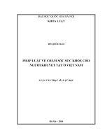 Pháp luật về chăm sóc sức khỏe cho người khuyết tật ở việt nam (tt) 