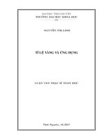 Tỷ lệ vàng và ứng dụng