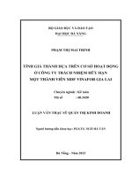 Tính giá thành dựa trên cơ sở hoạt động ở công ty TNHH MTV MDF VINAFOR Gia Lai.