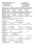 Đề thi tiếng anh chuyên