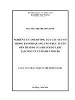 Nghiên cứu ảnh hưởng của các yếu tố trong Banner quảng cáo trực tuyến đến thái độ của khách du lịch tại công ty lữ hành Vitours