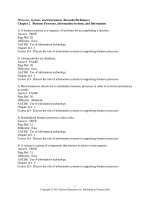 Processes systems and information an introduction to MIS 1st edition kroenke test bank 