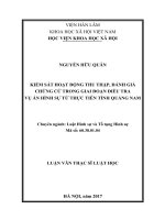 Kiểm sát hoạt động thu thập, đánh giá chứng cứ trong giai đoạn điều tra vụ án hình sự từ thực tiễn tỉnh Quảng Nam (tt)