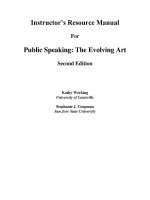 Public speaking the evolving art 2nd edition coopman test bank 