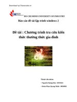 Chương trình tra cứu kiến thức thường thức gia đình