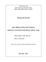 Đặc điểm ngôn ngữ trong kháng cáo hàng hải bằng tiếnganh (tt)