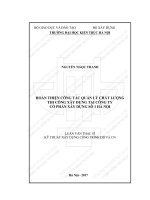 Hoàn thiện công tác quản lý chất lượng thi công xây dựng tại công ty cổ phần xây dựng số 1 hà nội (tt) 