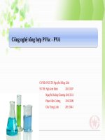 Công nghệ tổng hợp PVAc  PVA