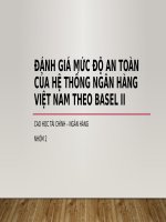 Thuyết trình đánh giá mức độ an toàn của hệt thống ngân hàng theo basel 2 