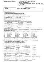 test 1 class 9 thi diem