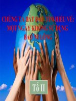 Bài 10. Thông tin về Ngày Trái Đất năm 2000