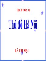 Bài 15. Thủ đô Hà Nội