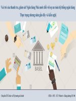 Thuyết trình phân tích vai trò của thanh tra giám sát ngân hàng 