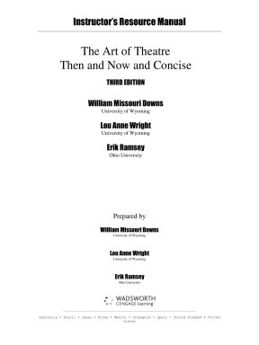 The art of theatre then and now 3rd edition downs test bank