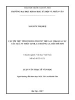 Cái tôi trữ tình trong thơ nữ trẻ sau 1986 qua các tác giả vi thùy linh, ly hoàng ly, bùi sim sim 