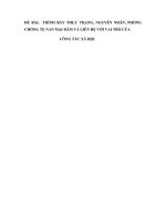 trình bày thực trạng, nguyên nhân, phòng chống tệ nan mại dâm và liên hệ với vai trò của công tác xã hội 