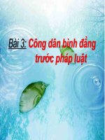 Bài 3. Công dân bình đẳng trước pháp luật