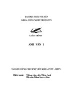 Giáo trình anh văn 1   phần 1 