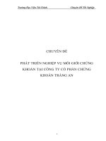 phát triển nghiệp vụ môi giới chứng khoán tại công ty cổ phần chứng khoán tràng an 