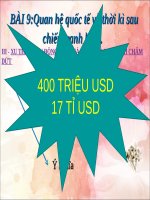 Bài 9. Quan hệ quốc tế trong và sau thời kì Chiến tranh lạnh