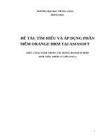 tìm hiểu và áp dụng phần mềm orange hrm tại asiasoft