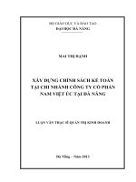 Xây dựng chính sách kế tại chi nhánh công ty cổ phần Nam Việt Úc Đà Nẵng.