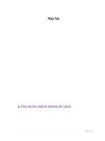 ứng dụng thẻ thanh toán và check vào hoạt động du lịch 