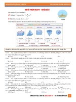 bài tập trắc nghiệm mặt cầu, hình cầu và khối cầu