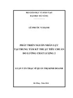 Phát triển nguồn nhân lực tại trung tâm kỹ thuật tiêu chuẩn đo lường chất lượng 2