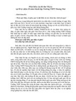 Phát biểu của bí thư thị ủy, nhân kỷ niệm thành lập trường hoàng mai