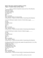 Statistics data analysis and decision modeling 5th edition evans test bank 
